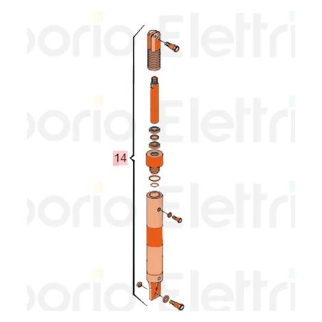 Barriere 620 - piston plongeur avec fourche filetee inclus. - FAAC 63003417 (1/3)