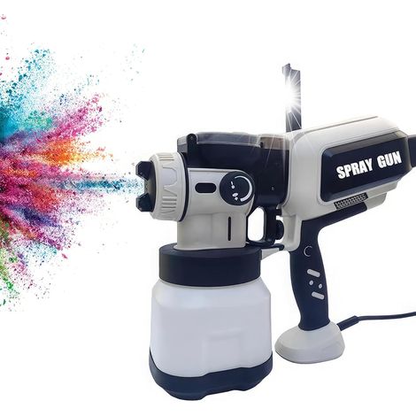 Elektrisches Farbspritzgerät für Wände und Decken, Farbspritzgerät für Zäune und Gartenhäuser, 550 W, HVLP-Farbspritzpistole, 1200 ml