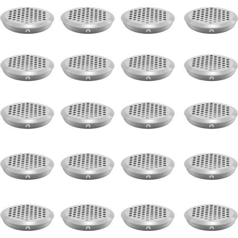 6 Pièces Grille de Ventilation en Acier Inoxydable, Grille de Ventilation L'armoire- 60 mm Grille Ventilation Ronde Peut être Utilisé Dans le Garage, Salle de Bain la Chambre (1/4)