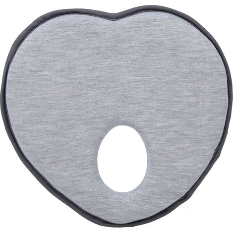 Oreiller bébé gris pour prévenir la plagiocéphalie et maintenir le bébé en place pendant son sommeil. (1/5)