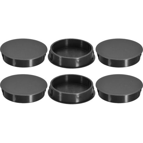 6Pcs Bouchon de Trou en Nylon, 44.5-45mm Diamètre de Trou Bouchon d'étanchéité Rond Souple et Flexible de Verrouillage Bouchons en Caoutchouc pour Bouteilles, Tuyaux, Cuisine, Noir (1/5)
