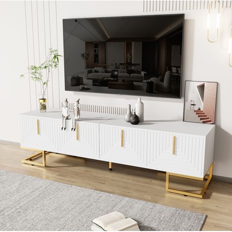 credenza mobile tv 170 cm contenitore bianco OKMYHOME (1/5)