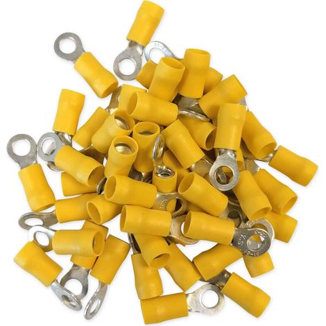 Terminales de anillo amarillos de 5 pines, bolsa de 50 terminales