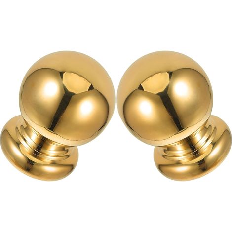 2 Stück goldfarbene Edelstahl Kugelkappen für