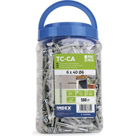 Seau de 500 Cheville à frapper Avec Vis 6X40 Acier zingué-1 pièce