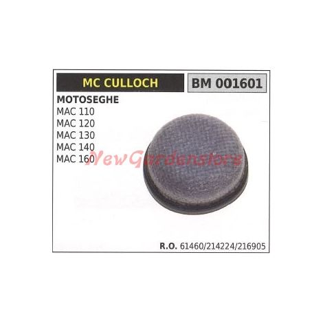 Luftfilter MC CULLOCH Kettensäge MAC 110 120 130 140 160 001601