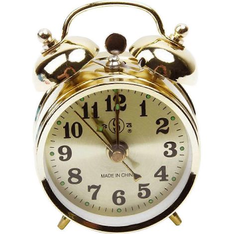 Réveil de chambre, réveil rétro en métal, volume extra fort, remontage manuel, rétroéclairage simulé, 26 secondes. (1/4)