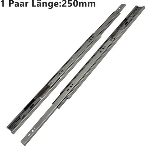 SWANEW 1 coppia (2 pezzi) Estratti completi Estratti di cassetti da 250 mm Lock Guida a binario telescopico Automatico Capacità di carico di carico di 45 kg 45 kg (1/5)