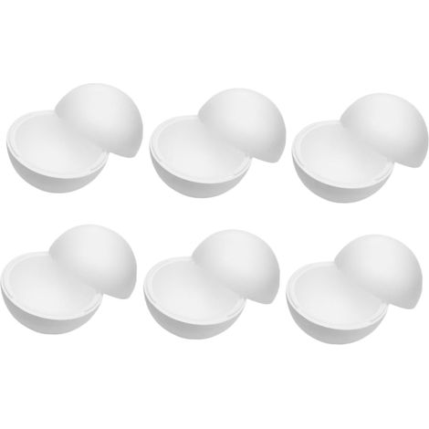 6 Pièces Boule Creuse Boules De Noël Blanches Formes De Polystyrène Boules Blanches Boules à Peindre Balles Artisanales Boules De Polystyrène Décor De Fête De Noël Mousse (1/5)