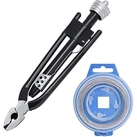 Pinces de torsion de Sécurité D'Avion de 6 Pouces Ensemble Outil de Torsion/Rouleau de 7.5 M 0.8Mm de Verrouillage de Sécurité D'Acier Inoxydable (1/5)