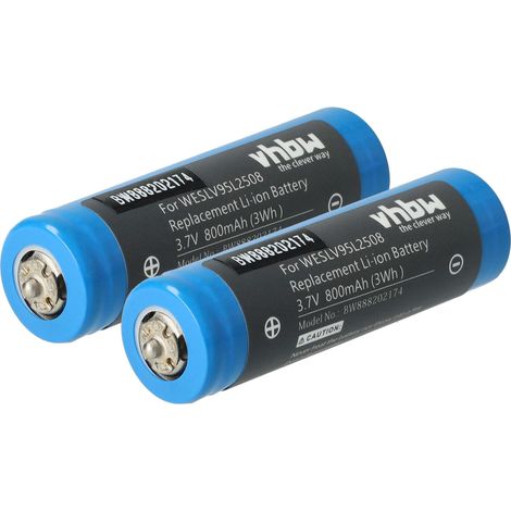 vhbw 2x Akku kompatibel mit Panasonic ES-GA21, ES-GA20, ES-LA62, ES-BST6QR751, ES-ES37 Rasierer (800 mAh, 3,7 V, Li-Ion)