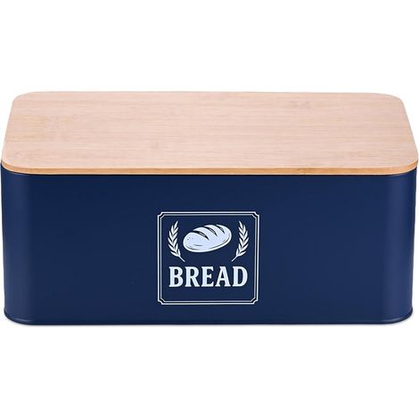 Panera práctica diseño elegante cocina 13,5 x 33 x 19 cm de hierro azul 130017326 (1/3)