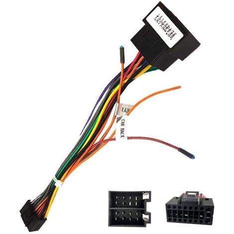 Câble Adaptateur 16 Broches Vers Prise Iso Standard Autoradio Android Control Lines (1/5)