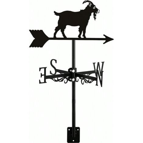 Girouette en forme de chèvre, grenier, gazebo et piquets de jardin pour décoration de jardin, patio extérieur, indicateur de direction (1/5)