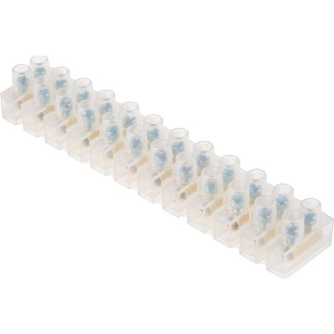 Bornier de raccordement RS PRO, 12 pôles , 8mm, A visser, 4mm², 3  24A ( Prix pour Paquet de 10 ) (1/3)