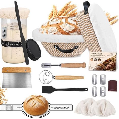Panier banneton pour pain artisanal, levain, fermentation naturelle et pâtisserie maison.-AquaForge (1/5)