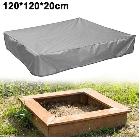 Housse d'extérieur en tissu Oxford gris, 120 x 120 x 20 cm