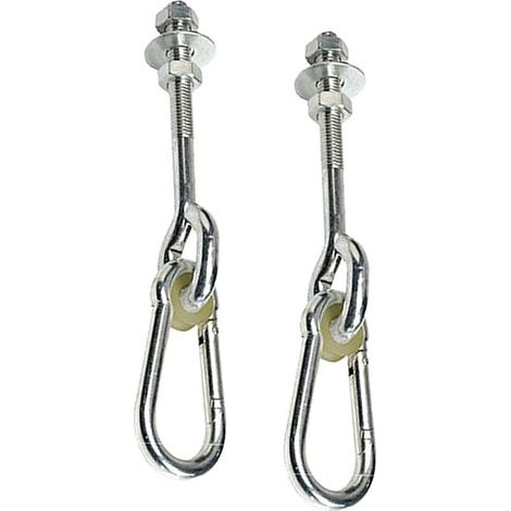 2 pcs Crochet de Plafond, Crochets de Suspension, Vis de Fixation pour Balançoire, Béton Bois Ensembles, Yoga, Hamac, Chaise Accrochante, 150Kg - 150mm (1/5)
