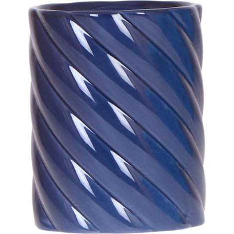 Cache-pot Décoratif Candy en Céramique Ronde pour Orchidées et Plantes Vertes Bleu Ø 9 cm - PANGIVO (1/5)