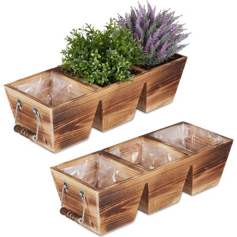 Maceta de madera con 3 secciones (1/5)