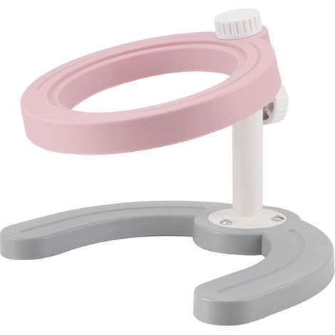 Support réglable en hauteur pour gamelle d'animaux, antidérapant, pour chiens et chats (rose) (1/5)