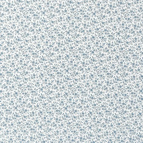 Fablon Small Floral Blue White Stationary Crafts Self Adhesive Film Vinyl (1/2)