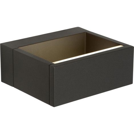 Lucide GOA - Wandleuchte Innen/Außen - LED - 1x10W 3000K - IP54 - Anthrazit (1/5)