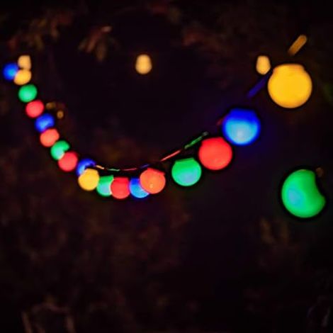 Guirlande Lumineuse - LED Multicolore - 6,5 M - 30 Boules - Intérieur Extérieur - Décoration Fête Mariage Anniversaire - 1 Pièce (1/5)