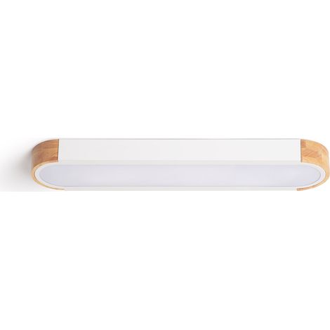 Plafón LED 18W Madera y Aluminio 140x650 mm CCT Seleccionable Dari Lang Blanco (1/5)