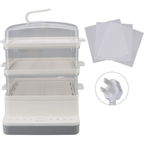 Cuiseur Vapeur Électrique Multifonction 3 Niveaux 18L Grande Capacité Prise AU 220V pour Légumes Viandes Riz Céréales Maison (1/5)