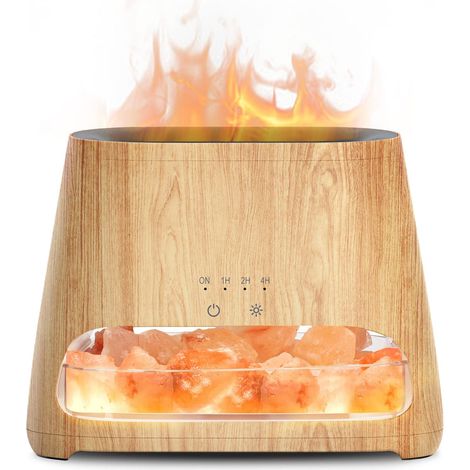1 Diffuseur Huiles Essentielles, Lampe Sel Himalaya, Effet Flamme, 3 Luminosités, 150 ML, Salon Chambre (1/5)