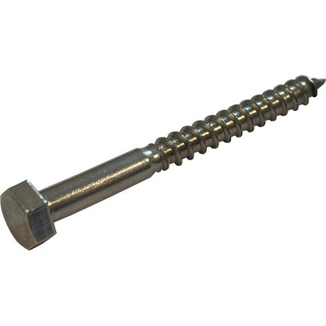Hexagonal head woodscrew 5 x 50 mm (A2 stainless Steel) DIN571 (1/2)