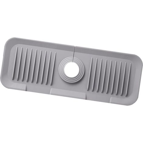 Tapis de robinet de cuisine en silicone antidérapant et pliable, protège-éclaboussures et égouttoir salle de bain, camping-car (1/5)