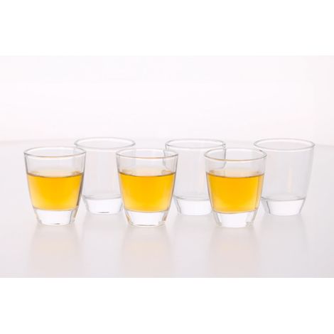 Verres à Shot Lot de 6 - Verre a Digestif de 45 ml - Verres Lavables au Lave-Vaisselle - Parfaits pour les Shots et les Jeux de Boisson - Transparent (1/5)