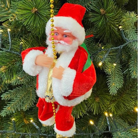 Elektrische Strickleiter für den Weihnachtsmann, ideal zum Schmücken eines Weihnachtsbaums im Freien.