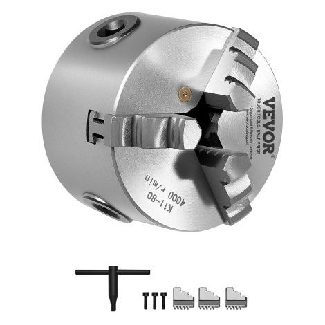 Mandrin de Tour à 3 Mâchoires - 80 mm Mandrin Auto-centrage Mors (1/5)