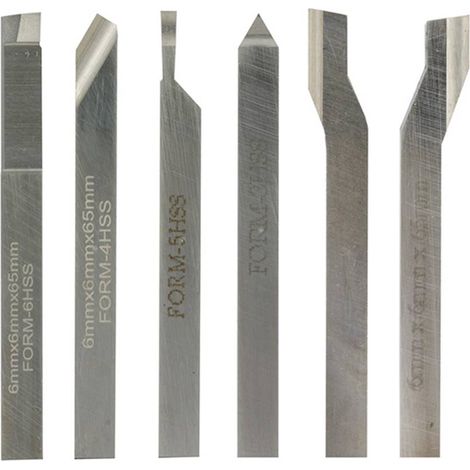 Proxxon – Coffret d'outils de tournage 6 pièces en acier HSS/Co – Usinage précis pour bois dur – Outils de creusage et tronçonnage