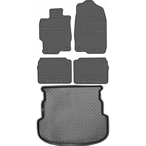 Mazda 6 II Estate de 2007-2012 SET - Alfombrillas de goma para coche + alfombrilla para maletero