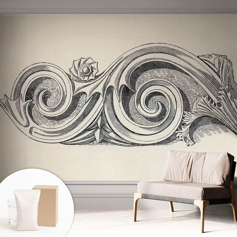 Carta Da Parati - Murale Alla Moda Decorazione - Camera Da Letto - Con Colla Gratuita Ornamento per piante 312x219 cm (1/5)