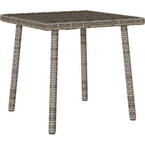 vidaXL Garden Coffee Table Rectangular Grey 40x40x37 cm Poly Rattan