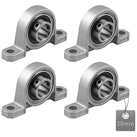 Pieces Pillow Block Bearings, Pillow Block Bearings, Ball Bearings, Zinc Alloy Bearings, Pillow Block Bearings, Ball Bearings, with Solid Cast Iron Base (Size : 20mm) (1/5)