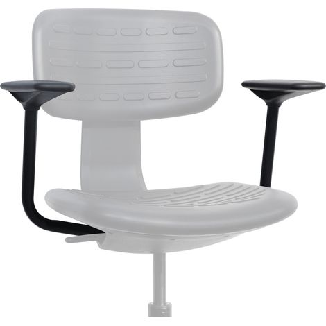 Jeu d'accoudoirs pour chaise de travail / chaise de comptoir TOP WORK B Plastique noir hjh OFFICE