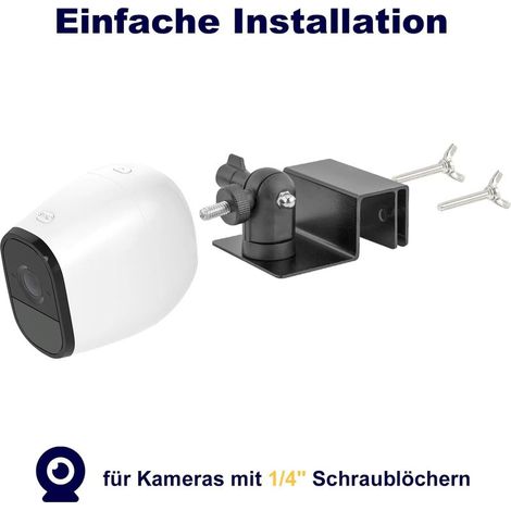 Support de gouttière pour appareil photo avec vis 1/4" réglable à 360° pour Eufy eufyCam 3, 3C, 2, 2C, 2C Pro, Wyze Cam Pan, Arlo Ultra 2 (1/5)