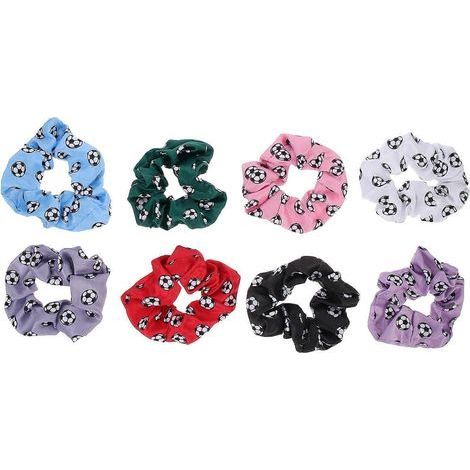 Set mit 8 bedruckten Haargummis für Mädchen, Haargummis für Pferdeschwänze – 4,00 x 4,00 x 2,00 cm (1/3)