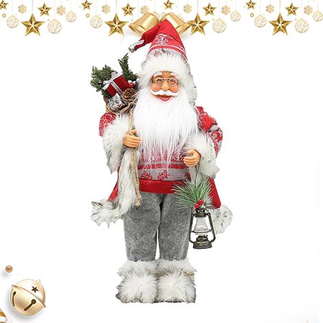Décorations Père Noël 46 Cm Père Noël Portant Une Lanterne Décoration De (1/5)