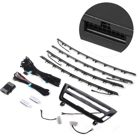 8-LED RGB-Hochtemperatur-Innenraumbeleuchtungsset, kompatibel mit 3er BMW F30/F31 (2013–2019), schwarz, dekorative Innenraumbeleuchtung (1/5)