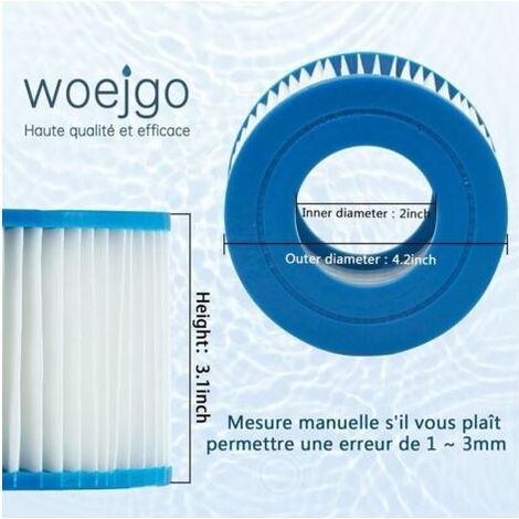 Spa-Filter für Bestway 58323, Filterkartusche Größe 6 für Lay-Z-Spa, für Monaco, für Miami, für Vegas (4er-Pack) (1/5)