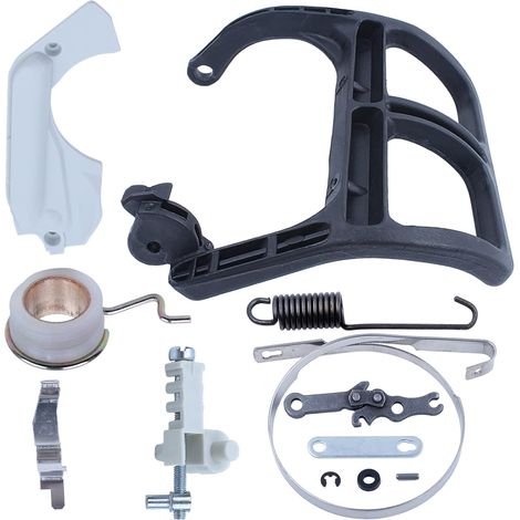 Kit de réparation de la poignée du frein de chaîne compatible avec Stihl MS180 MS170 018 017 1130 021 1100, poignée de frein de chaîne, kit de frein, couvercle de frein, vis de réglage de chaîne, engr (1/5)