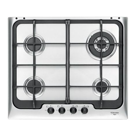 Electrolux PX640UOV SoftLine Piano Cottura a Gas 4 Zone Griglie in Ghisa 60 cm Inox (1/2)