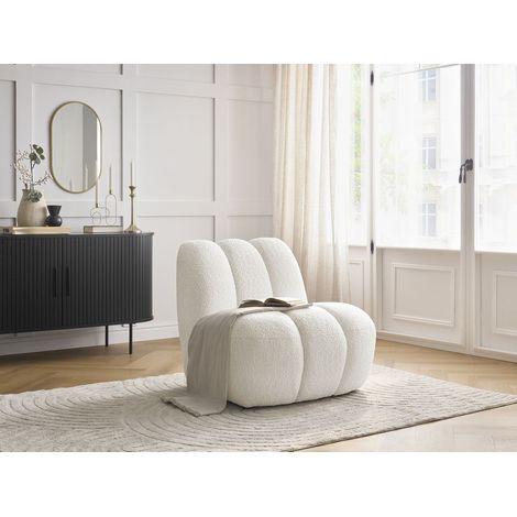 Bobochic – Fauteuil relax JANISSAIRE en tissu bouclette – Structure en bois massif – Confort ferme – Dimensions 81x90x75 cm (1/5)